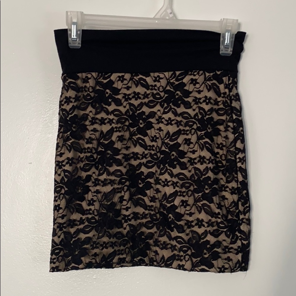 Laced mini skirt